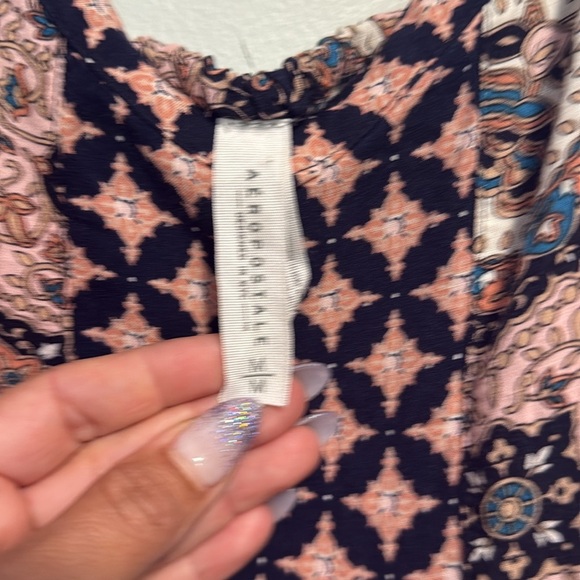 Aeropostale Black and Pink Boho paisley Mini Dress medium - boho - Picture 2 of 7